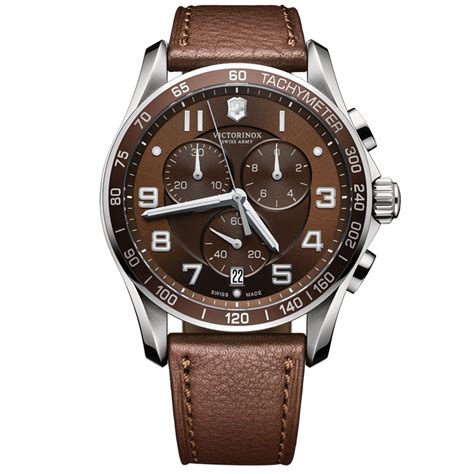 brown leather band men's watch.